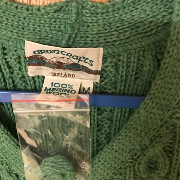 Aran Crafts Emerald Cable Knit Cardigan - Picture 3 of 3